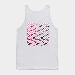 Halloween Bats Y2K Pink Checkerboard Tank Top